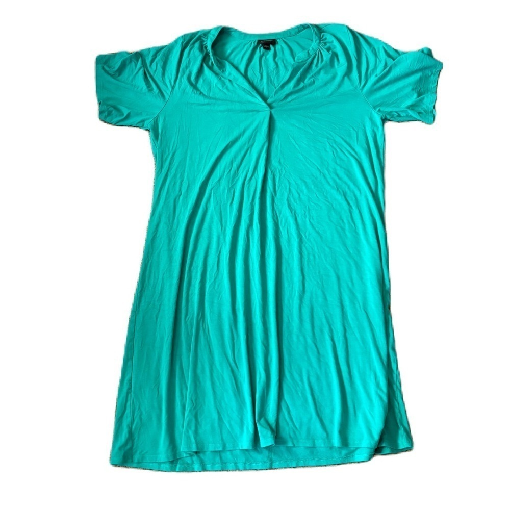 J Jill Wearever Collection Dress Womens Large Kelly Green Spring Stretchy Flowy